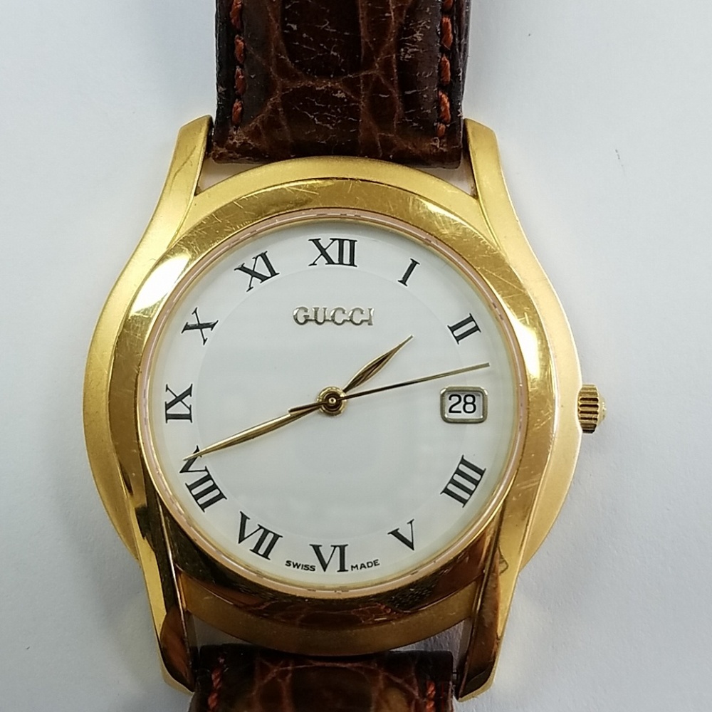 GUCCI 5400 M Unisex gold tone stainless steel